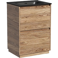 Sancos Тумба с раковиной Libra Floor 60 дуб чарльстон раковина Element 61 CN7001MB – фотография-1