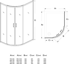 Veconi  Душевой уголок Rovigo RV-03 100x90 – фотография-3