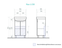 Vigo Тумба с раковиной Minor 50 белая – фотография-6