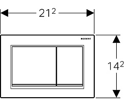 Geberit Кнопка смыва Omega 30 115.080.KK.1 белая, золото – фотография-2