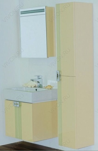  Пенал для ванной "Point" капучино – картинка-3