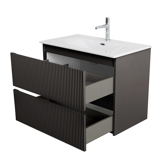 BelBagno Тумба с раковиной Uno 80 подвесная Темно-Серый матовый с раковиной BB-8099-80 – картинка-11