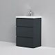 Am.Pm Мебель для ванной Gem S 60 графит матовый, напольная, с 3 ящиками – фотография-20