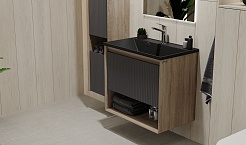 Jorno Тумба под раковину Tossony 70 дуб самдал/антрацит Toss.01.70/P/DS-A/JR – фотография-4