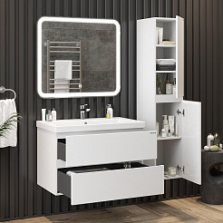 Onika Мебель для ванной Эвада 80 подвесная белая – фотография-8