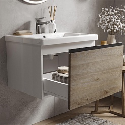 Vigo Тумба с раковиной Cross 600-0-1 подвесная дуб давос натуральный – фотография-7