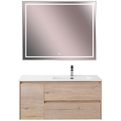 BelBagno Тумба с раковиной Kraft 100 R подвесная Rovere Galifax Bianco – фотография-9