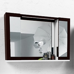  Зеркальный шкаф "Quadro 90" венге – фотография-1