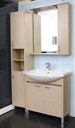 Aquanet Тумба с раковиной "Донна 80" светлый дуб – фотография-3