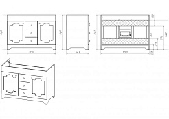 Misty Тумба с раковиной Элис 120 бежевая патина – фотография-7