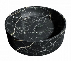 Teymi Накладная мебельная раковина Lina S D40 чёрный мрамор T50194 – фотография-1