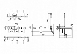 Paffoni Смеситель для ванны с душем Tango TA001CR (с внутренней частью) – фотография-2