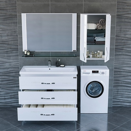 СанТа Мебель для ванной Виктория 100 NEW напольная – фотография-3