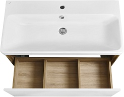 Акватон Тумба под раковину Либерти 90 белая/дуб эльвезия – фотография-20