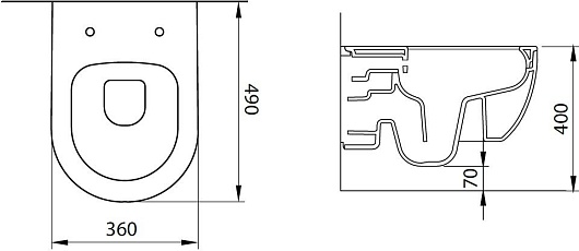 Allen Brau Чаша подвесного унитаза Priority 4.31002.31 чёрный матовый – картинка-15