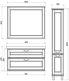 ASB-Woodline Тумба под раковину Прато 100 антикварный орех – фотография-4