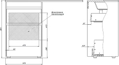 Aquanet Тумба с раковиной под стиральную машину Токио 120 L дуб веллингтон – фотография-19