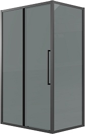 Grossman Боковая стенка Cosmo 80x195 профиль черный матовый стекло тонированное – фотография-2