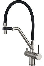 Gappo Смеситель для кухни G4398-85 сатин/черный – фотография-1