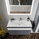 Бриклаер Мебель для ванной Берлин 100 оникс серый с белой ручкой – фотография-30