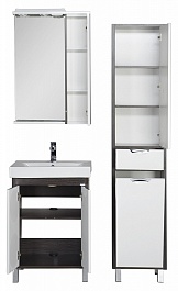 Aquanet Тумба с раковиной "Гретта 60" 2 двери венге (171586) – фотография-7