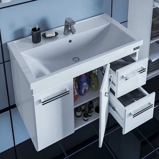 СанТа Тумба с раковиной Меркурий 80 – картинка-3