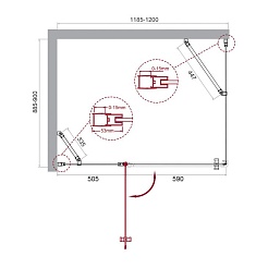 BelBagno Душевой уголок Etna 120/90 ETNA-AH-12-120/90-C-Cr стекло прозрачное – фотография-7