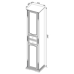 Aquanet Пенал для ванной Тулуза 40 – фотография-3