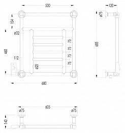 Devon&Devon Полотенцесушитель Jupiter 3 2PRJ3OTEL – фотография-2