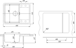Florentina Мойка кухонная Пьемонт 650 грей – фотография-4