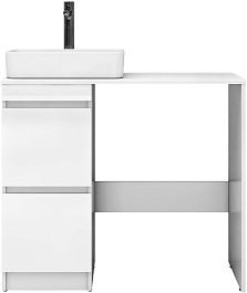 Vigo Тумба под раковину Urban 400-0-2 под стиральную машину белая – фотография-3