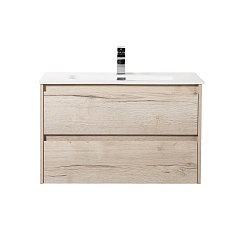 BelBagno Тумба под раковину Kraft 100 подвесная Rovere Galifax Bianco – фотография-2