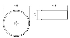 Aquatek Накладная раковина Европа 41 AQ5558-MB матовая черная – фотография-3