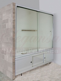 Elegansa Шторка для ванны "VORHANG" TR (3100) прозрачное стекло – фотография-1