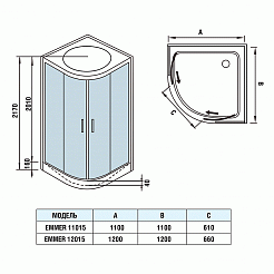 WeltWasser Душевая кабина WW500 EMMER 12015-2 – фотография-9