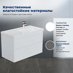Aquanet Мебель для ванной Nova Lite 2.0 100 R подвесная белая – фотография-21