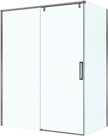 BelBagno Душевой уголок Soft Close-1 SOFT_CLOSE-1-AH-1-150/100-C-GM 150x100 профиль оружейная сталь стекло прозрачное – фотография-1