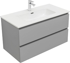 Aquanet Мебель для ванной Вега 2.0 90 Flat подвесная мисти грин матовая – фотография-5