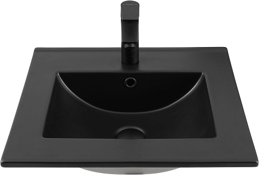 Aquanet Мебельная раковина Flat 50 черная матовая – фотография-4