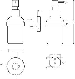 Cezares Дозатор для мыла Relax RELAX-SOIS-V-01 хром – фотография-2