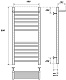 Point Полотенцесушитель водяной П11 400x800 PN10148SP с полкой хром – картинка-6