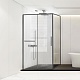 Vincea Душевой уголок Slim Soft 130x90 VSR-1SS9013CLGM профиль вороненая сталь стекло прозрачное – фотография-7