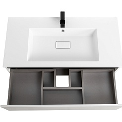 Cezares Тумба с раковиной Slider 100 подвесная белая – фотография-7