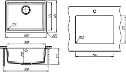 Florentina Мойка кухонная Вега 500 песочная – фотография-4
