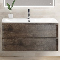 BelBagno Тумба под раковину Albano 90 подвесная Robere Nature Grigio – фотография-1