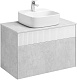 Акватон Мебель для ванной Марбл 80 Одри Soft подвесная слэйт/белая матовая – фотография-17