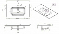 BelBagno Тумба с раковиной KRAFT 800 Pietra Bianca – фотография-4