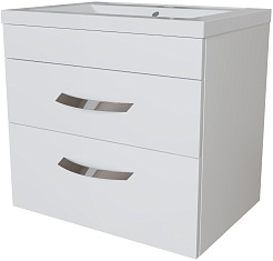 Mixline Тумба под раковину Марго 60 подвесная белая – фотография-1