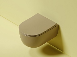 Ceramicanova Подвесной унитаз Modena Rimless CN6063MC капучино матовый – фотография-11