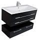 Aquanet Тумба с раковиной "Нота 100" черная (171495) – фотография-12